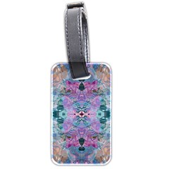 Grey Pink Blend Luggage Tag (two Sides) by kaleidomarblingart