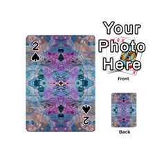 Grey Pink Blend Playing Cards 54 Designs (mini) by kaleidomarblingart