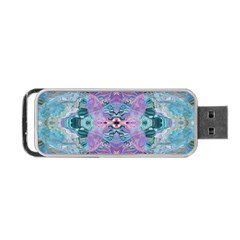 Grey Pink Blend Portable Usb Flash (two Sides) by kaleidomarblingart