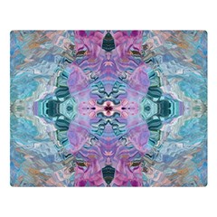 Grey Pink Blend Two Sides Premium Plush Fleece Blanket (large) by kaleidomarblingart