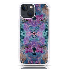 Grey Pink Blend Iphone 13 Mini Tpu Uv Print Case by kaleidomarblingart