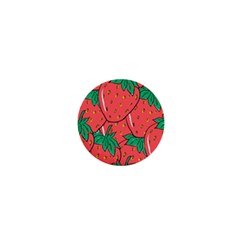 Texture Sweet Strawberry Dessert Food Summer Pattern 1  Mini Magnets