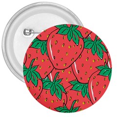 Texture Sweet Strawberry Dessert Food Summer Pattern 3  Buttons