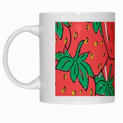 Texture Sweet Strawberry Dessert Food Summer Pattern White Mug