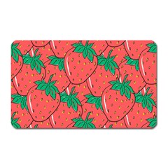 Texture Sweet Strawberry Dessert Food Summer Pattern Magnet (Rectangular)