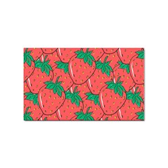 Texture Sweet Strawberry Dessert Food Summer Pattern Sticker Rectangular (10 pack)