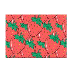 Texture Sweet Strawberry Dessert Food Summer Pattern Sticker A4 (100 pack)