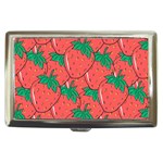 Texture Sweet Strawberry Dessert Food Summer Pattern Cigarette Money Case Front