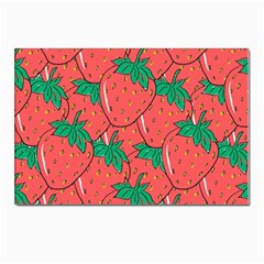 Texture Sweet Strawberry Dessert Food Summer Pattern Postcard 4 x 6  (pkg Of 10) by Sarkoni