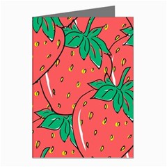 Texture Sweet Strawberry Dessert Food Summer Pattern Greeting Cards (Pkg of 8)