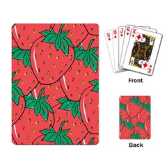 Texture Sweet Strawberry Dessert Food Summer Pattern Playing Cards Single Design (Rectangle)