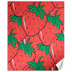 Texture Sweet Strawberry Dessert Food Summer Pattern Canvas 16  x 20 