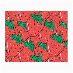 Texture Sweet Strawberry Dessert Food Summer Pattern Small Glasses Cloth (2 Sides)