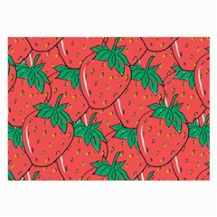 Texture Sweet Strawberry Dessert Food Summer Pattern Large Glasses Cloth