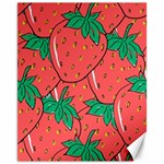 Texture Sweet Strawberry Dessert Food Summer Pattern Canvas 11  x 14  10.95 x13.48  Canvas - 1