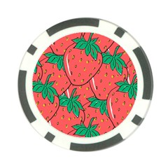 Texture Sweet Strawberry Dessert Food Summer Pattern Poker Chip Card Guard