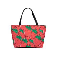 Texture Sweet Strawberry Dessert Food Summer Pattern Classic Shoulder Handbag