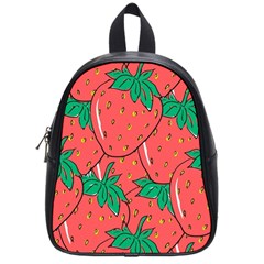 Texture Sweet Strawberry Dessert Food Summer Pattern School Bag (small) by Sarkoni