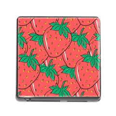 Texture Sweet Strawberry Dessert Food Summer Pattern Memory Card Reader (Square 5 Slot)