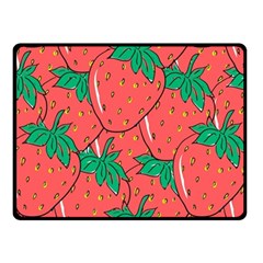 Texture Sweet Strawberry Dessert Food Summer Pattern Fleece Blanket (Small)