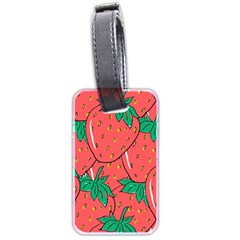 Texture Sweet Strawberry Dessert Food Summer Pattern Luggage Tag (two sides)