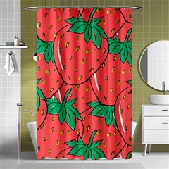 Texture Sweet Strawberry Dessert Food Summer Pattern Shower Curtain 48  x 72  (Small) 