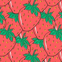 Texture Sweet Strawberry Dessert Food Summer Pattern Play Mat (Rectangle)