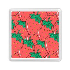 Texture Sweet Strawberry Dessert Food Summer Pattern Memory Card Reader (Square)