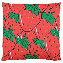 Texture Sweet Strawberry Dessert Food Summer Pattern Large Cushion Case (One Side)