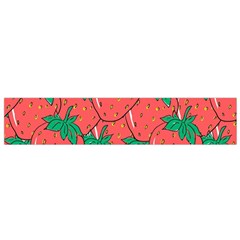 Texture Sweet Strawberry Dessert Food Summer Pattern Small Premium Plush Fleece Scarf