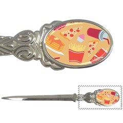 Fast Junk Food  Pizza Burger Cool Soda Pattern Letter Opener by Sarkoni