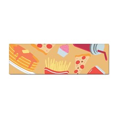 Fast Junk Food  Pizza Burger Cool Soda Pattern Sticker (bumper) by Sarkoni