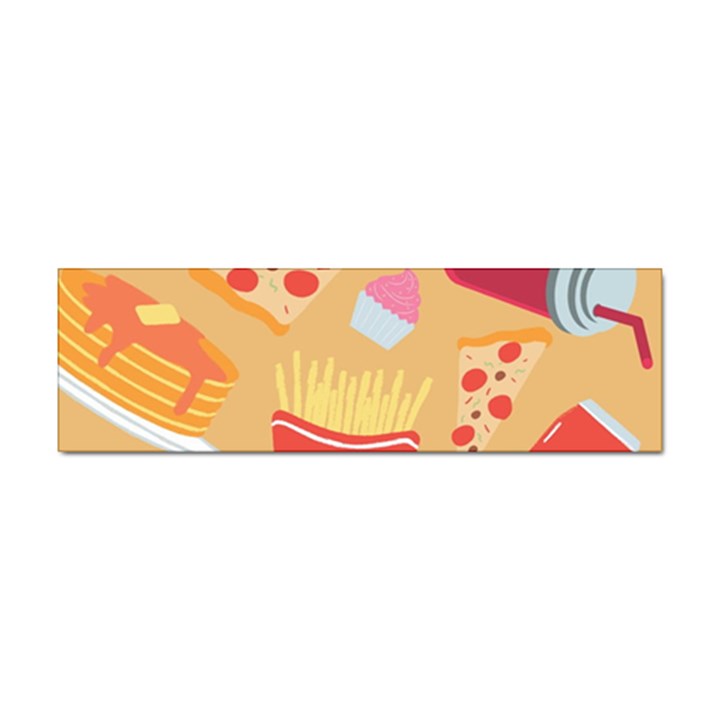 Fast Junk Food  Pizza Burger Cool Soda Pattern Sticker (Bumper)