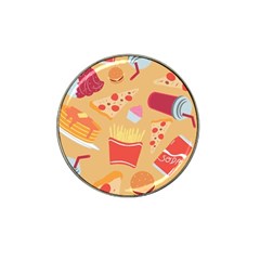 Fast Junk Food  Pizza Burger Cool Soda Pattern Hat Clip Ball Marker (10 Pack) by Sarkoni