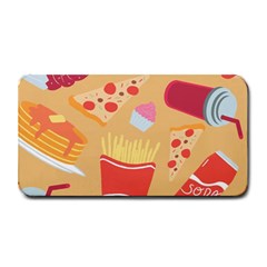 Fast Junk Food  Pizza Burger Cool Soda Pattern Medium Bar Mat by Sarkoni