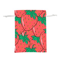 Texture Sweet Strawberry Dessert Food Summer Pattern Lightweight Drawstring Pouch (L)