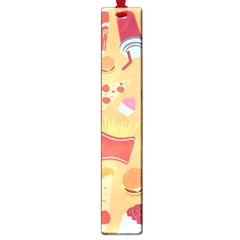 Fast Junk Food  Pizza Burger Cool Soda Pattern Large Book Marks by Sarkoni