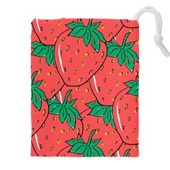 Texture Sweet Strawberry Dessert Food Summer Pattern Drawstring Pouch (4XL)