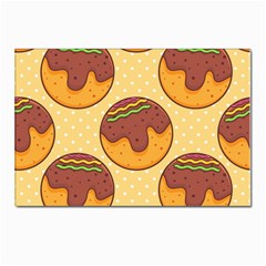 Takoyaki Food Seamless Pattern Postcard 4 x 6  (pkg Of 10) by Sarkoni