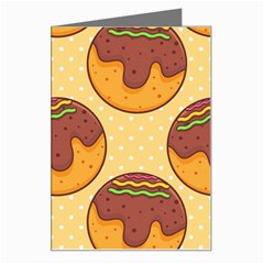 Takoyaki Food Seamless Pattern Greeting Card by Sarkoni