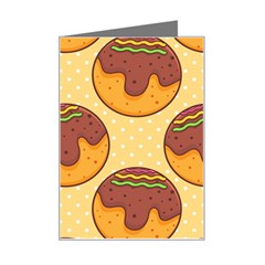 Takoyaki Food Seamless Pattern Mini Greeting Card by Sarkoni