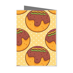 Takoyaki Food Seamless Pattern Mini Greeting Cards (pkg Of 8) by Sarkoni