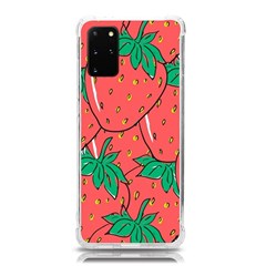 Texture Sweet Strawberry Dessert Food Summer Pattern Samsung Galaxy S20Plus 6.7 Inch TPU UV Case