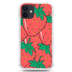 Texture Sweet Strawberry Dessert Food Summer Pattern iPhone 12 mini TPU UV Print Case	