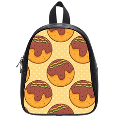 Takoyaki Food Seamless Pattern School Bag (small) by Sarkoni