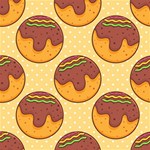 Takoyaki Food Seamless Pattern Play Mat (Square) Front