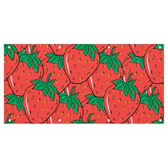 Texture Sweet Strawberry Dessert Food Summer Pattern Banner and Sign 8  x 4 