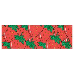 Texture Sweet Strawberry Dessert Food Summer Pattern Banner and Sign 12  x 4 