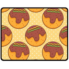 Takoyaki Food Seamless Pattern Two Sides Fleece Blanket (medium) by Sarkoni