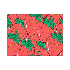 Texture Sweet Strawberry Dessert Food Summer Pattern Premium Plush Fleece Blanket (Mini)